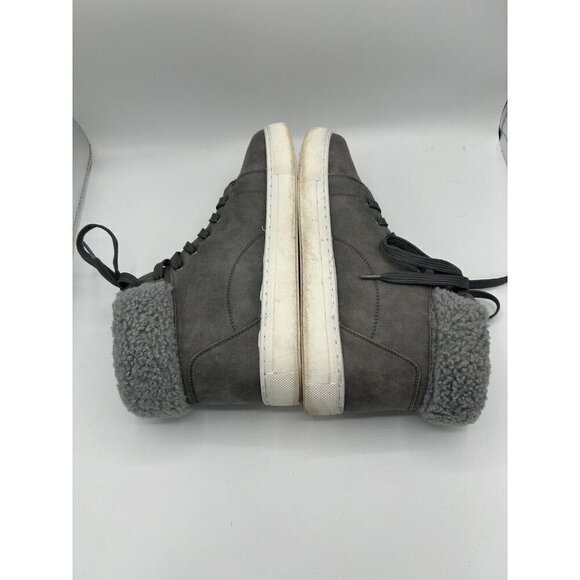 Sonoma Goods For Life Women's Ankle Boots Med Gray Leather Fur Top Size 10 - Picture 6 of 8